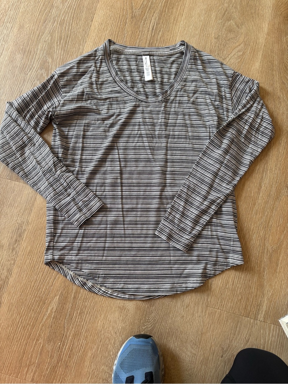Classic Striped Long-Sleeve Women’s Top - Black & White